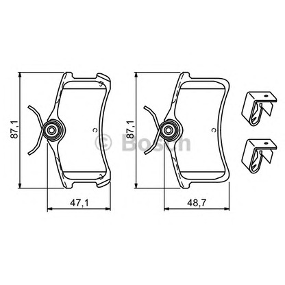 Photo Brake Pad Set, disc brake BOSCH 0986494274