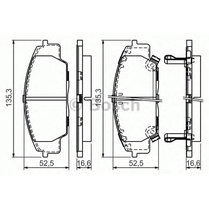 Foto Bremsbelagsatz, Scheibenbremse BOSCH 0986494311