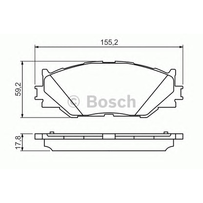 Фото Комплект тормозных колодок, дисковый тормоз BOSCH 0986494316