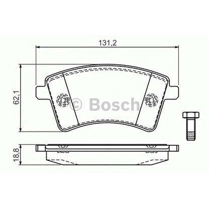 Foto Bremsbelagsatz, Scheibenbremse BOSCH 0986494332