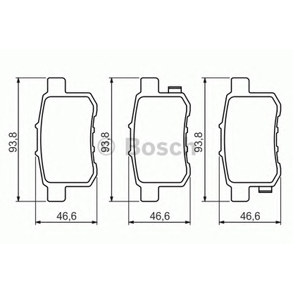 Photo Brake Pad Set, disc brake BOSCH 0986494338