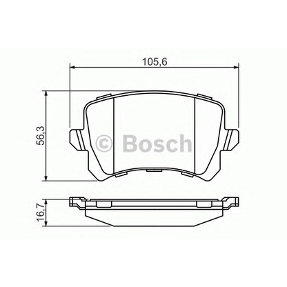 Photo Brake Pad Set, disc brake BOSCH 0986494344