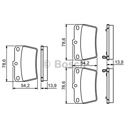 Photo Brake Pad Set, disc brake BOSCH 0986494350