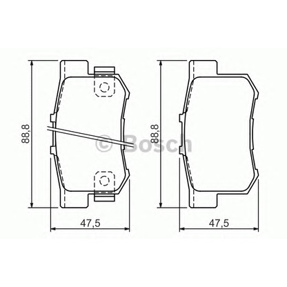 Photo Kit de plaquettes de frein, frein à disque BOSCH 0986494358