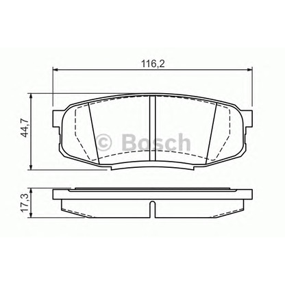 Photo Brake Pad Set, disc brake BOSCH 0986494380