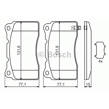 Photo Brake Pad Set, disc brake BOSCH 0986494395