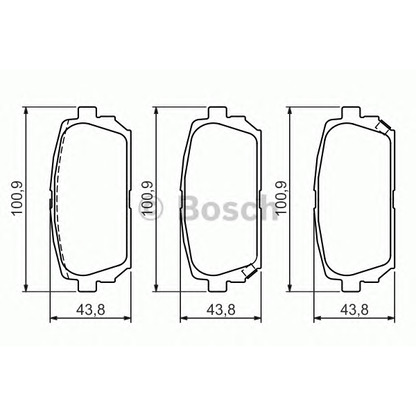 Фото Комплект тормозных колодок, дисковый тормоз BOSCH 0986494400