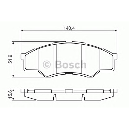 Photo Brake Pad Set, disc brake BOSCH 0986494425