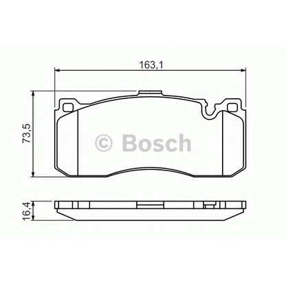 Foto Bremsbelagsatz, Scheibenbremse BOSCH 0986494428