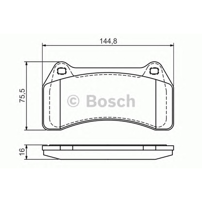 Фото Комплект тормозных колодок, дисковый тормоз BOSCH 0986494448