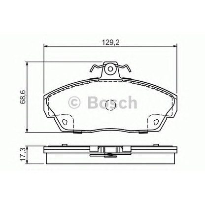 Photo Brake Pad Set, disc brake BOSCH 0986495018