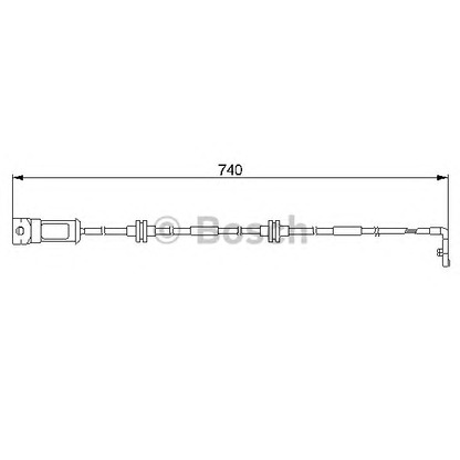 Photo Warning Contact, brake pad wear BOSCH 1987474933