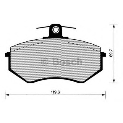 Photo Brake Pad Set, disc brake BOSCH 0986466699