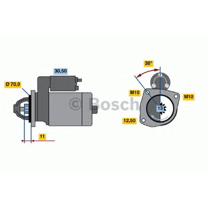 Foto Starter BOSCH 0001107064