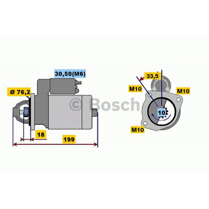 Foto Motor de arranque BOSCH 0001107410