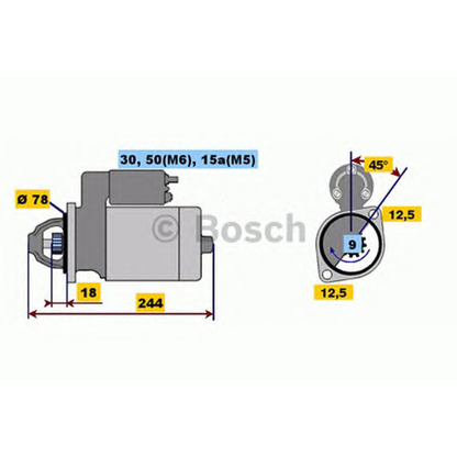 Foto Motor de arranque BOSCH 0001108080