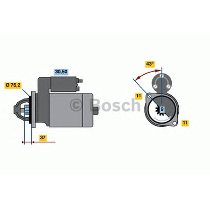 Foto Starter BOSCH 0001108203