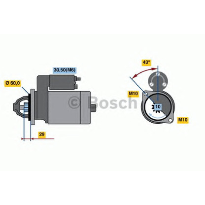 Foto Motor de arranque BOSCH 0001108409