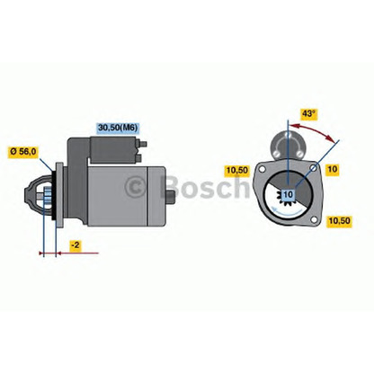 Foto Motor de arranque BOSCH 0001108411