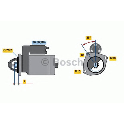 Foto Motor de arranque BOSCH 0001109310