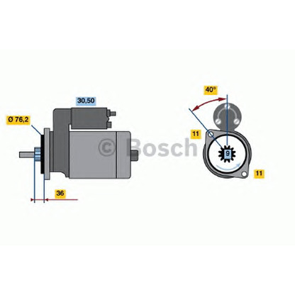 Foto Starter BOSCH 0001110133