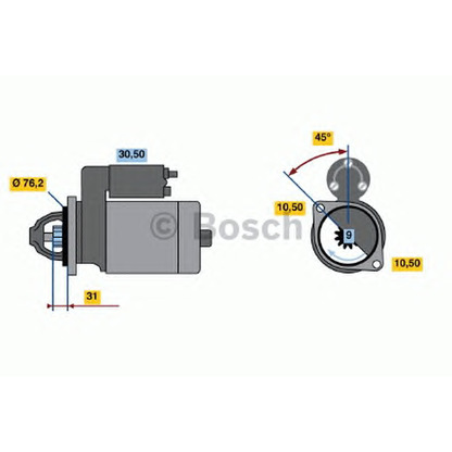 Foto Motor de arranque BOSCH 0001115035