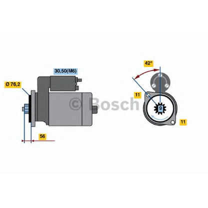 Foto Starter BOSCH 0001124015