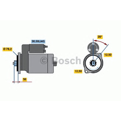 Photo Solenoid Switch, starter BOSCH 0001125039