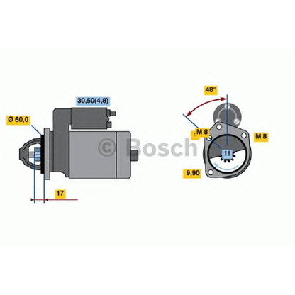 Foto Motor de arranque BOSCH 0001138005