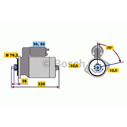 Foto Motor de arranque BOSCH 0001211992