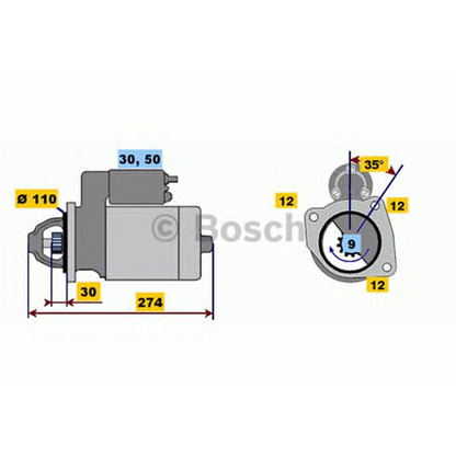 Foto Motor de arranque BOSCH 0001218163