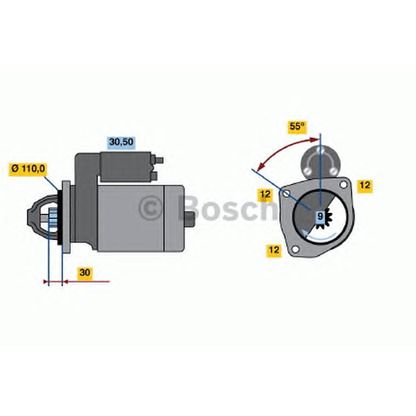 Фото Стартер BOSCH 0001223504