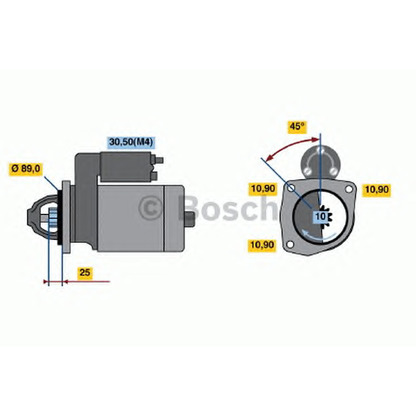 Фото Втулка, вал стартера BOSCH 0001230004