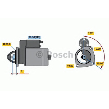 Foto Starter BOSCH 0001231032