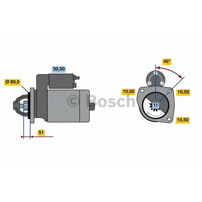 Foto Motor de arranque BOSCH 0001260026