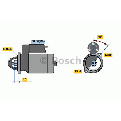 Foto Motorino d'avviamento BOSCH 0001262029