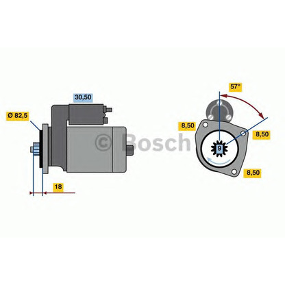 Foto Motor de arranque BOSCH 0001312108