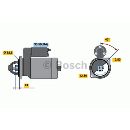 Foto Starter BOSCH 0001315002