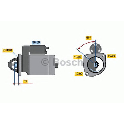 Фото Стартер BOSCH 0986011180