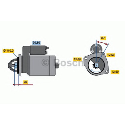 Foto Motor de arranque BOSCH 0001368020