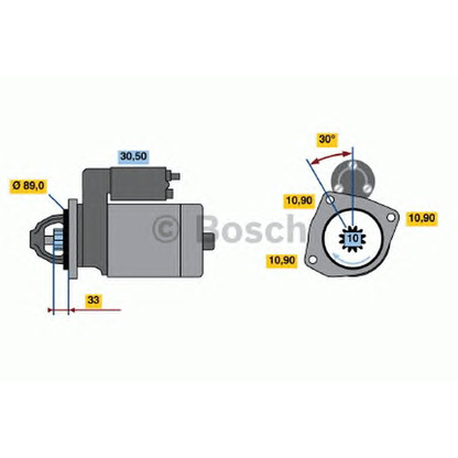 Foto Motorino d'avviamento BOSCH 0001368060