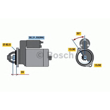 Foto Motor de arranque BOSCH 0001368080