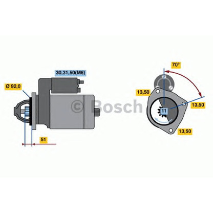 Foto Starter BOSCH 0001371005