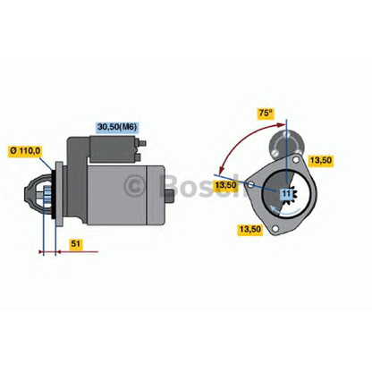 Foto Starter BOSCH 0001372007