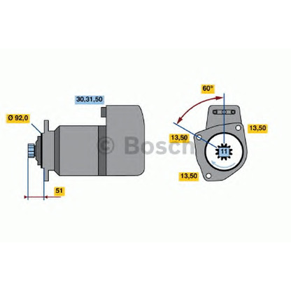 Foto Motorino d'avviamento BOSCH 0001417047