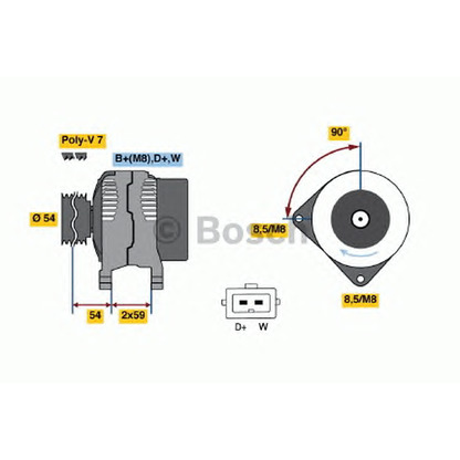 Foto Alternador BOSCH 0123320005