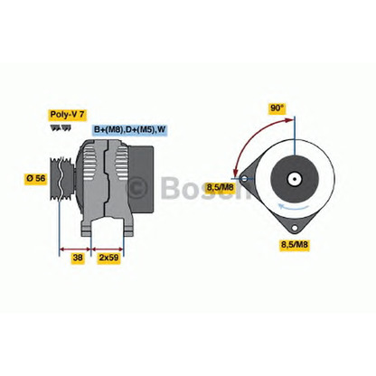 Foto Alternatore BOSCH 0123510030