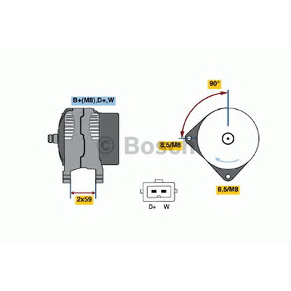 Photo Pont de diodes, alternateur BOSCH 0123510034