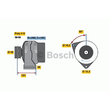 Фото Регулятор генератора BOSCH 0123510057