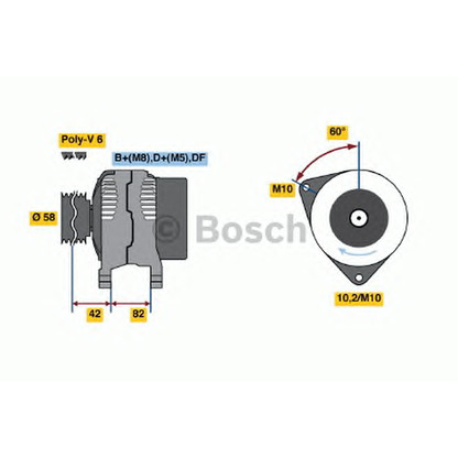 Foto Alternador BOSCH 0123520003